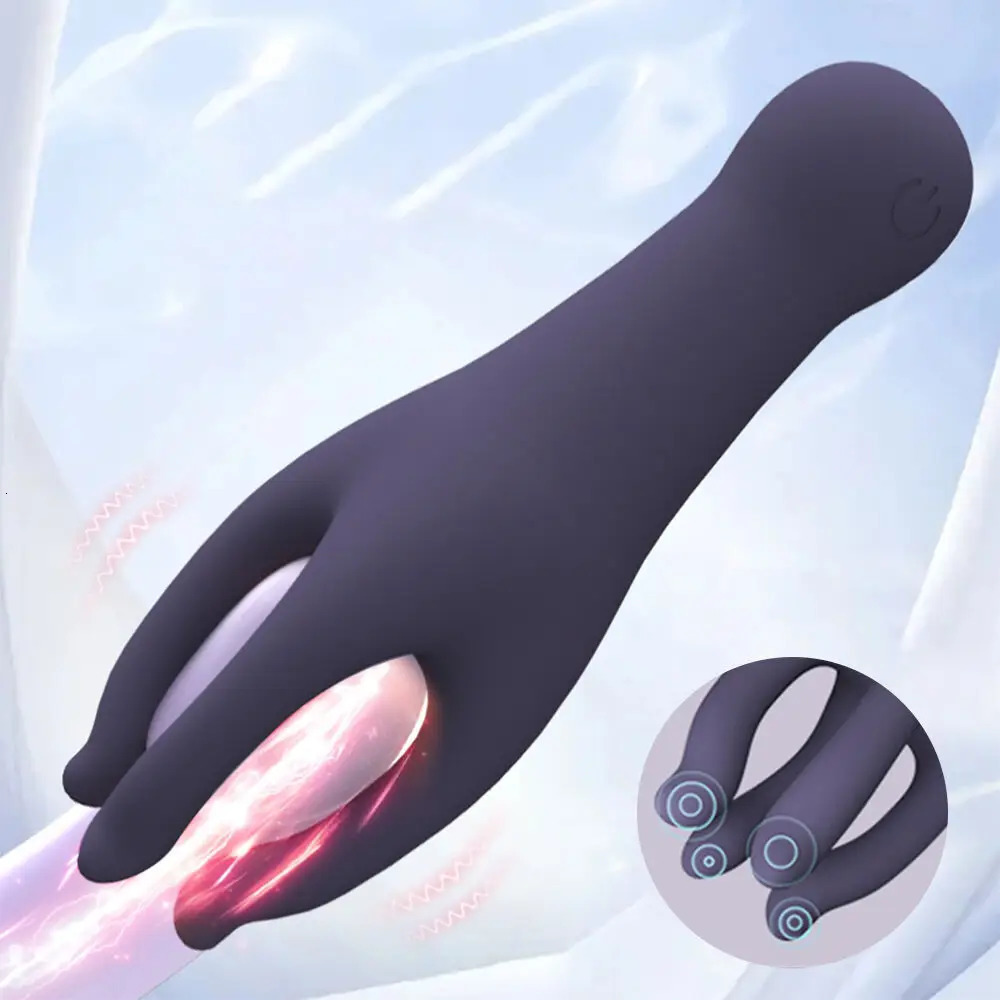 Trainer Glans for Men Powerful Vibrating Penis Sex Toys G Spot Masturbator Soft Fingertip Prolong Endurance Massage Vibrator 241213