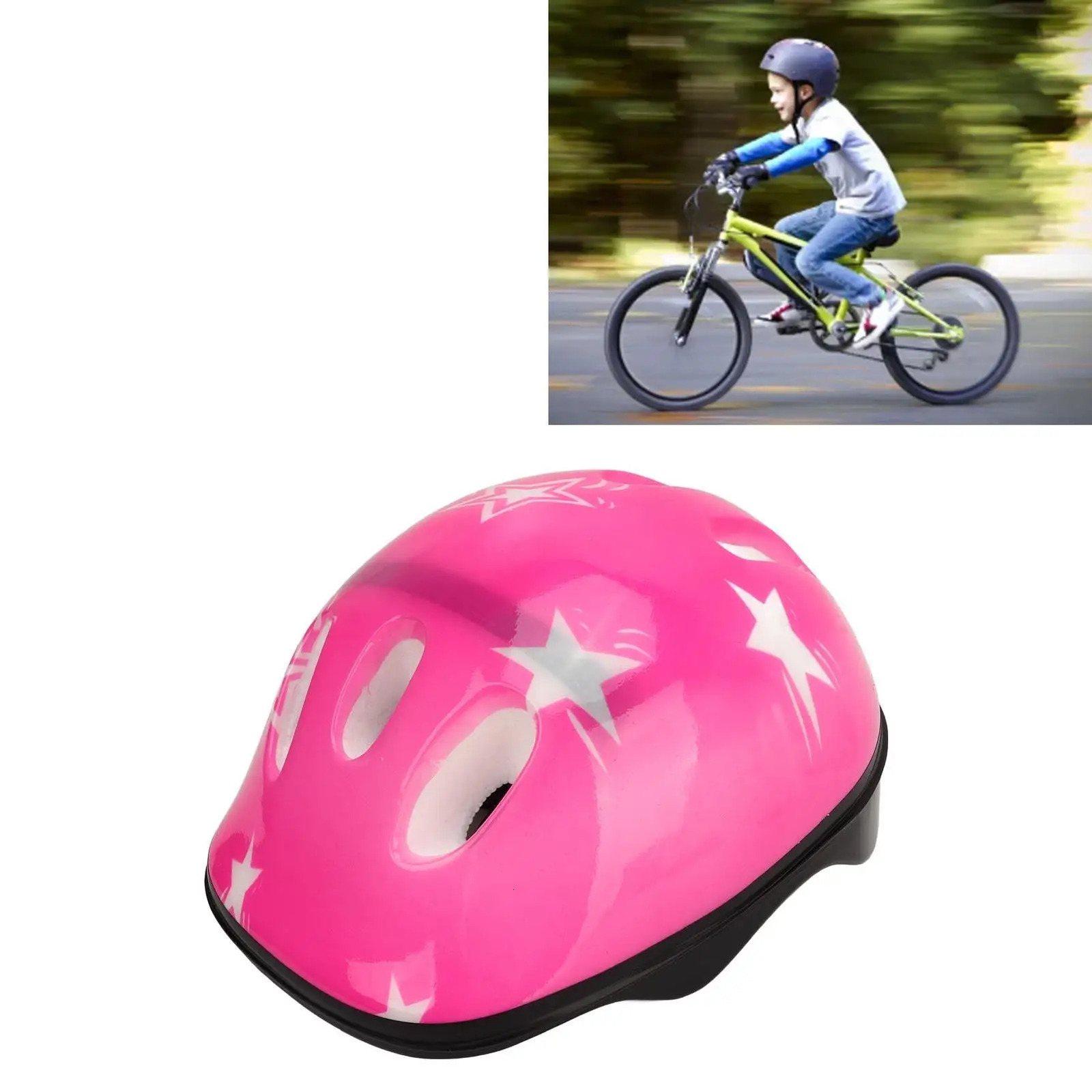 Adjustable Kids Bike Helmet Shock Absorbing Foam Liner for cycling Skateboarding 241203