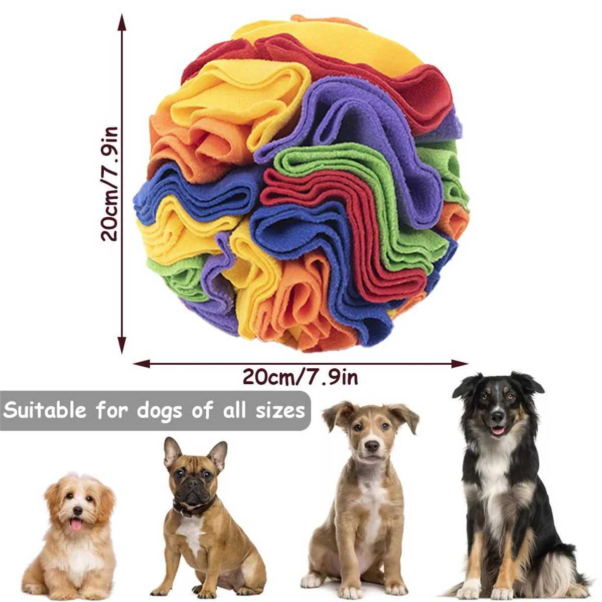 Dog Sniffing Ball Puzzle Toys Increase IQ Slow Dispensing Feeder Foldable Dog Nose Sniff Toy Pet Training Games Intelligence Toy X241213