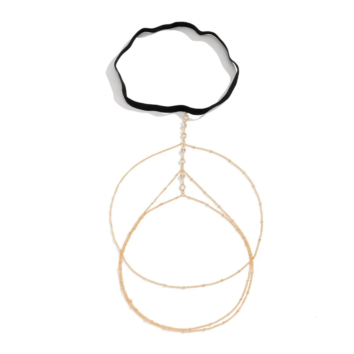 Boho Elastic Band Crystal Leg Thigh Chain for Women Summer Beach Sexy Tassel Multilayer Adjustable Body Jewelry Dress Decorate 241213