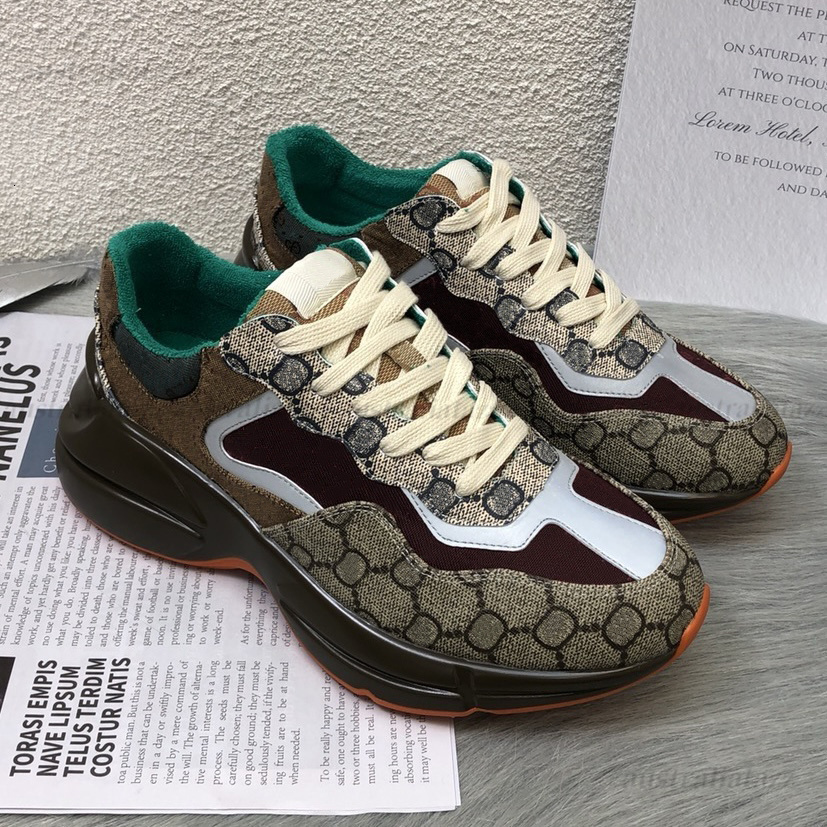 Designer shoes Multicolor Sneakers Beige Men Trainers Vintage Ladies casual leather Shoes Women's Sneaker 35-45