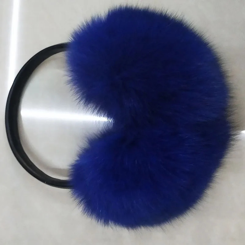 Natural Raccoon Fur Winter Large Eartips for Women Super Size Korean Fashion Warm True Fur Eartips Thick Large Eartips 241211