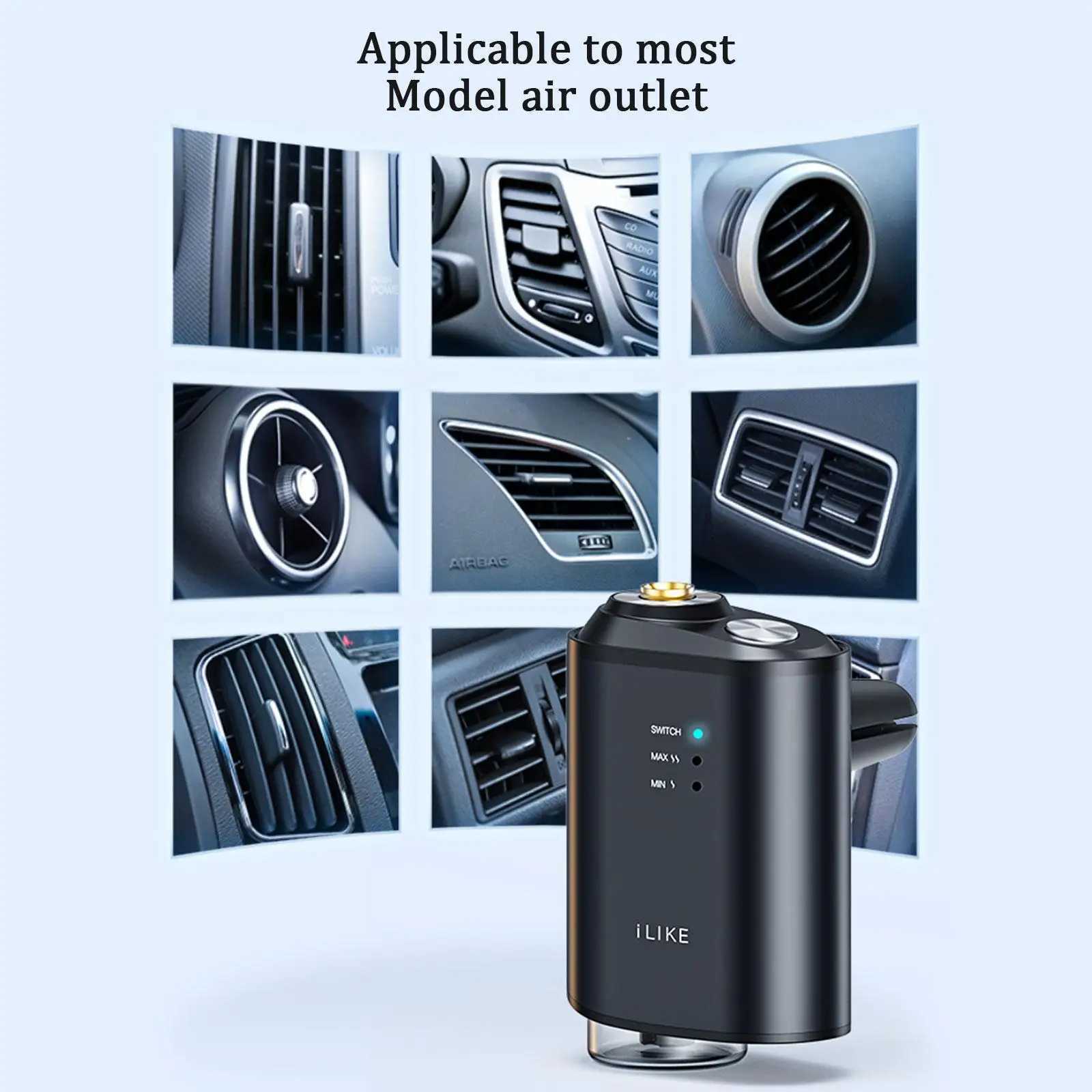 Electric Auto Air Diffuser Aroma Car Air Vent Humidifier Mist Wood Grain Oil Aroma Car Air ener Perfume FragranceXJ241213