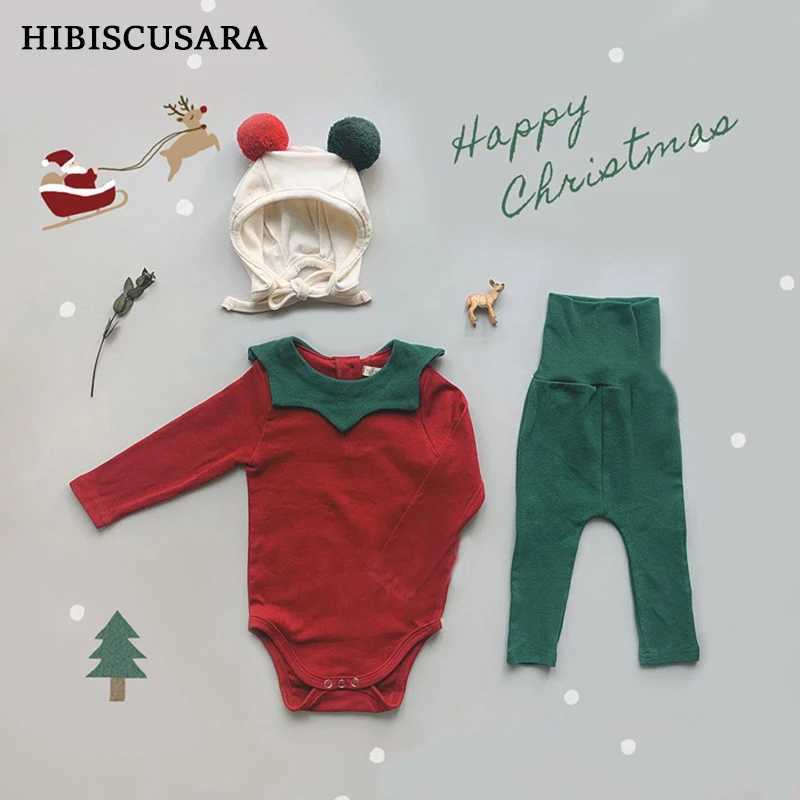 Ins Style Baby Fashion Christmas Costume Set Hoodie High Waist Pants Hat Set Newborn Baby Girl Boy Christmas Set W241213