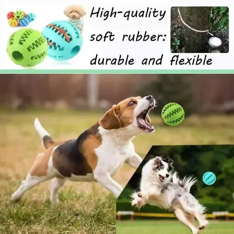 Dog interactive toy ball tooth ball dog food ball food grade silicone thick bite wear-resistant small dog toy tooth cleaning X241213