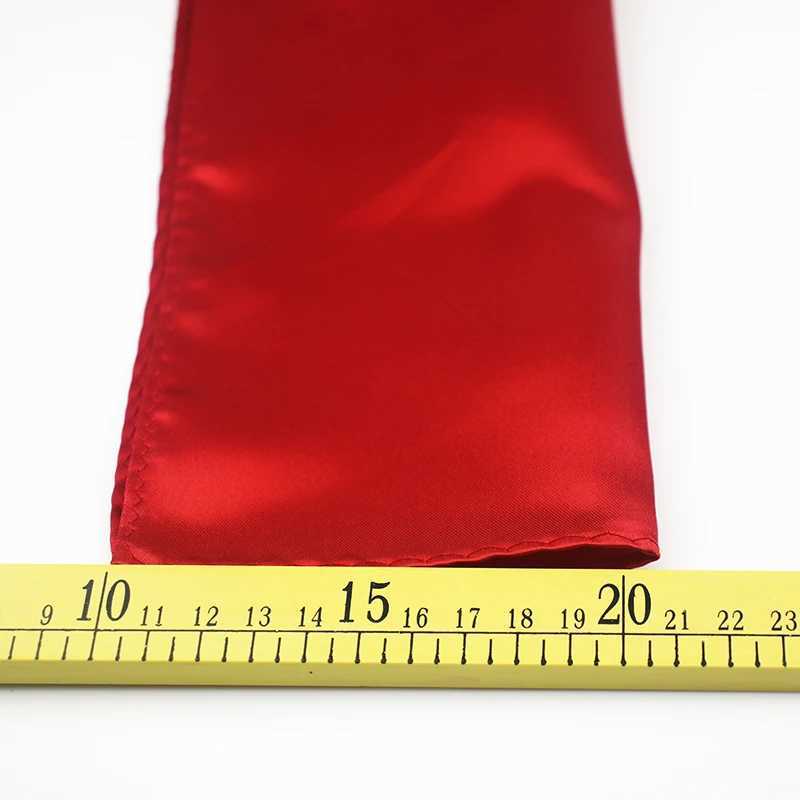 22CM Classic Mens Pocket Square Color Solid White Handle Korean Dress Chest Pocket Towel British Hanky Fashion W241213
