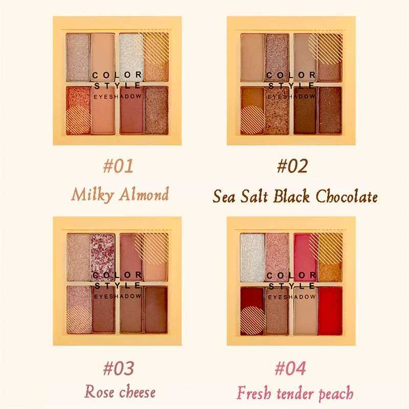 8-color eye shadow palette matte natural luster lasting stain free eye shadow glitter waterproof matte nude cosmetics W241213