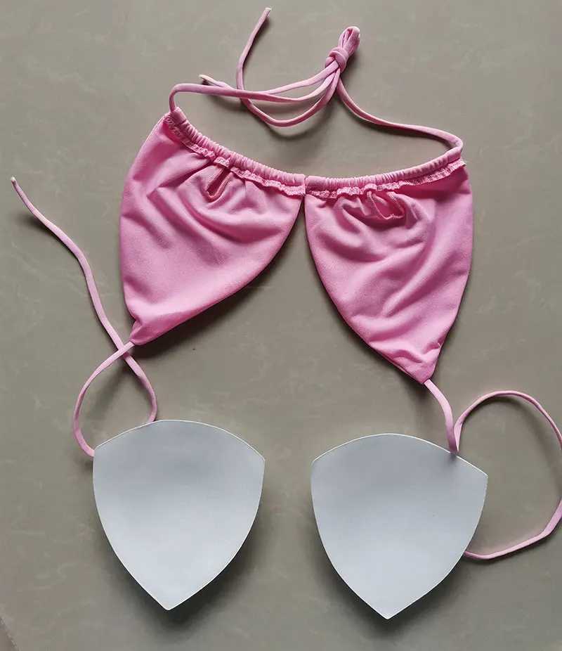 Summer Sexy Bikini set Push-up padded Bra Thong Split Swimwear Fa Bandage Bathing Suit Adjustab Lacing Swimsuit SolidXJ241212