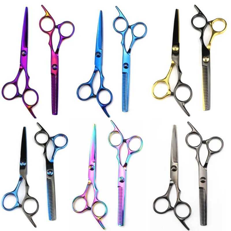 New Arrival 6.0-inch black new professional hairstylist hair clipper Japan 440C hairstylist scissors thin scissors Z241213