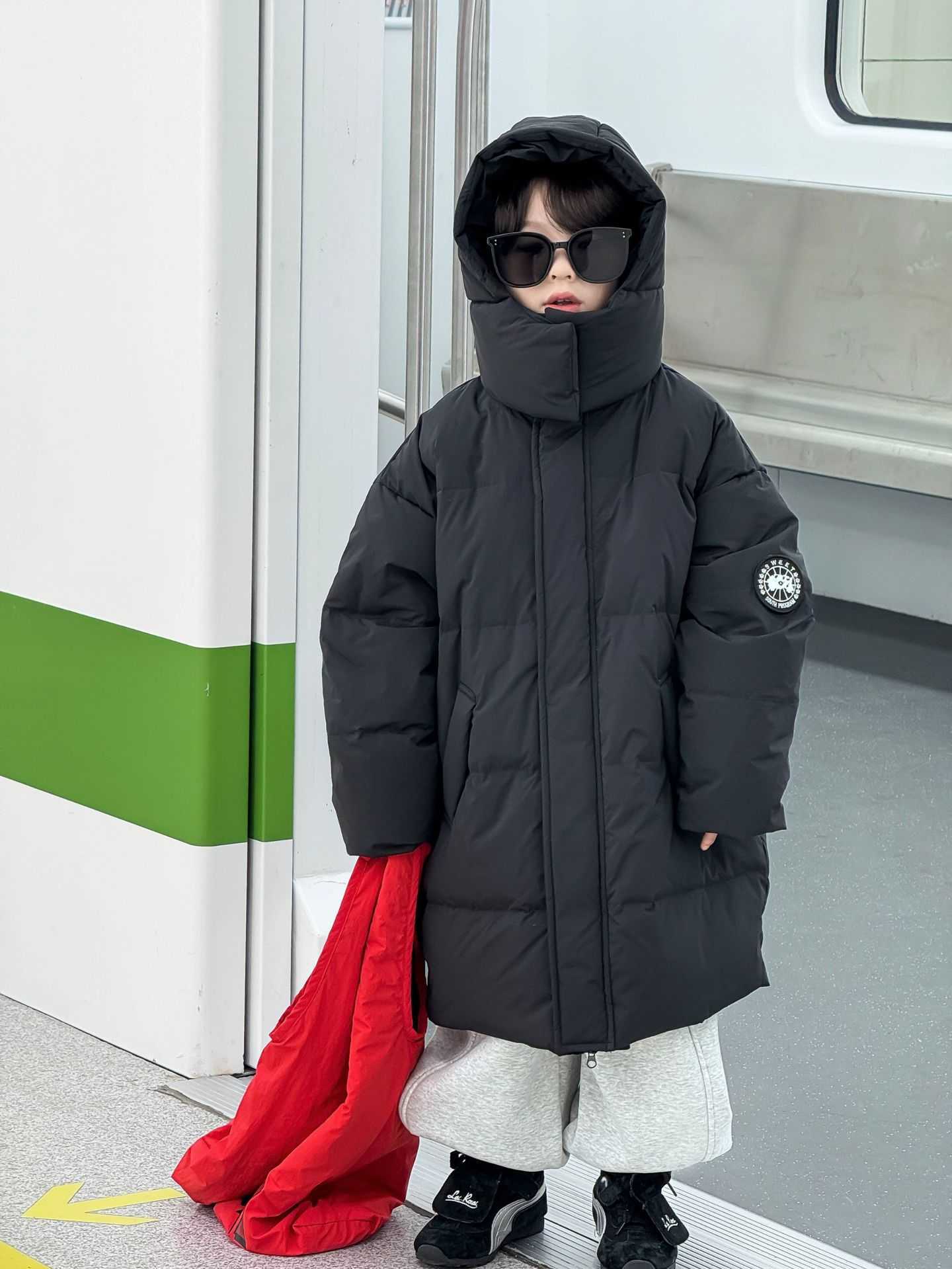 Down Coat Clothing 25 New Winter Children Boys Korean Children's Wear High White Duck Down Parker Windproof Hooded Long Down Jacket Y241213