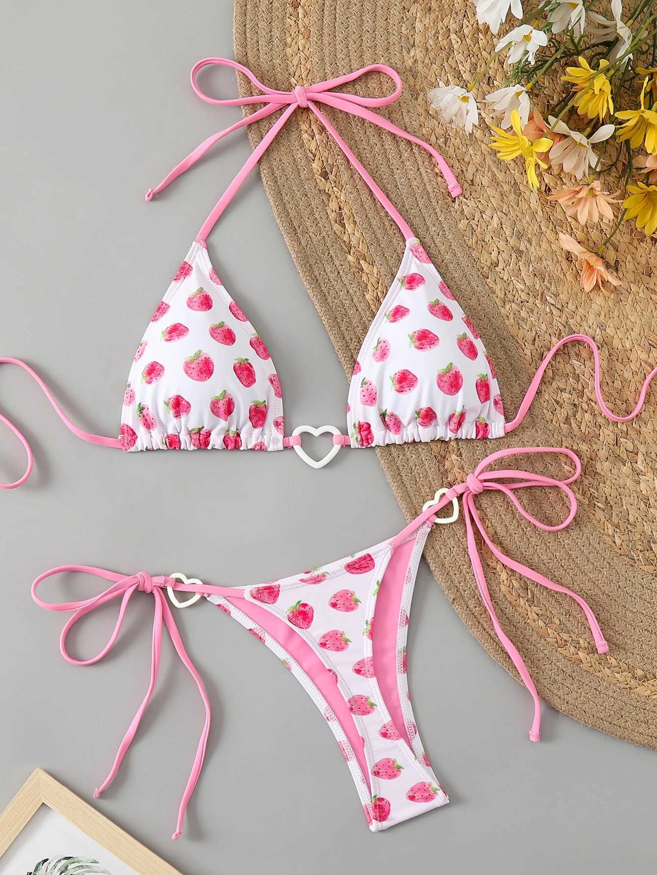 BIKINX bikini push up Micro bikinis woman ladies strawberry swimwear 2 piece Thong swimsuit bathing suits luxury beachwearXJ241212