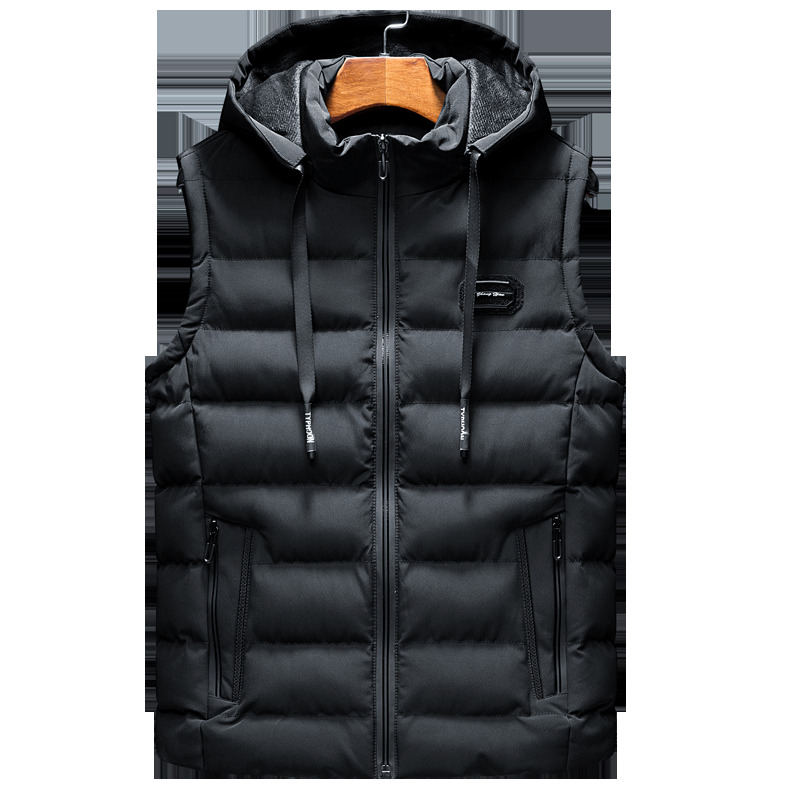 Spring Autumn Sleeveless Jacket For Men Fashion Warm Hooded Male Winter Light Plus Size Mens Work Vest Waistcoat