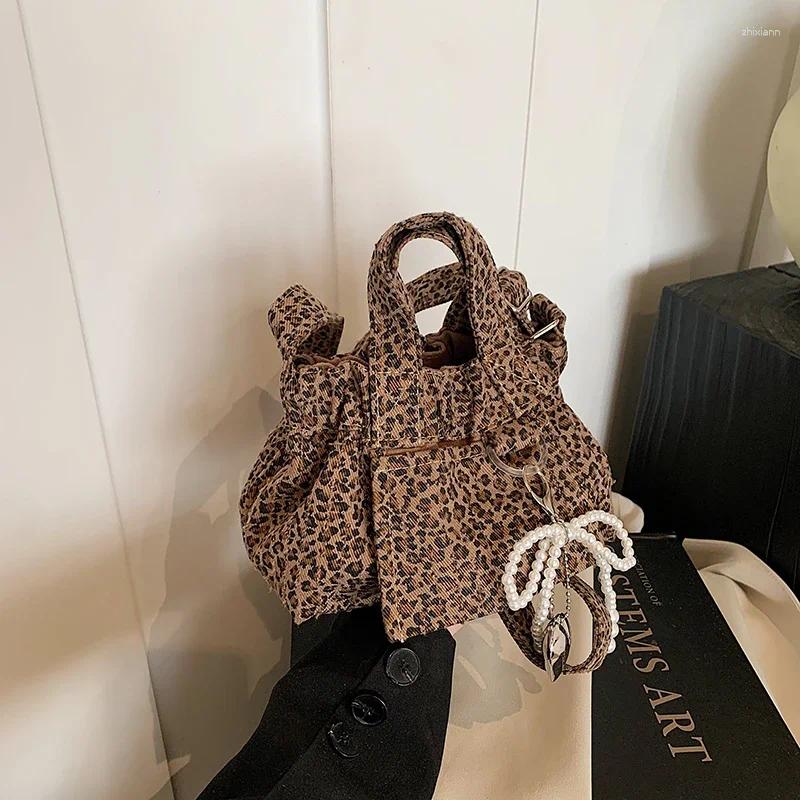 2025 NEW Totes CANVAS Leopard Print High Quality Shoulder Bag Large Capacity NO Zipper Fashionable Handbag Soft Commuting Crossbody zhanyishengli