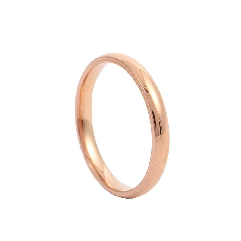 2mm m 5mm Classic Stainless Steel Ring Fashion Gold Plated Silver Finger Womens Wedding 241210