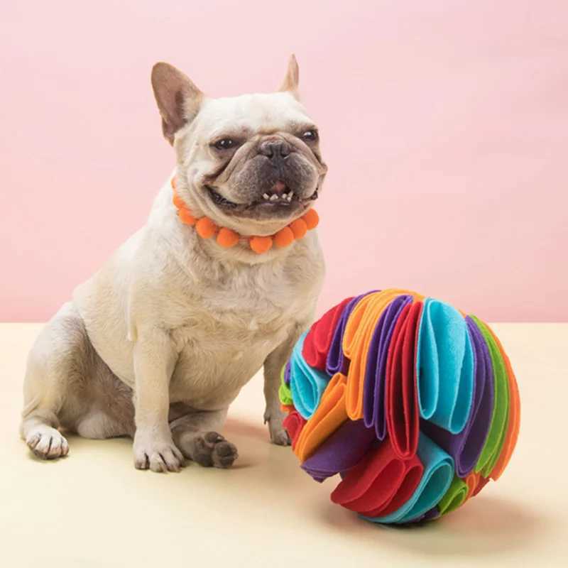 Dog Sniffing Ball Foldable Food Dispenser Stress Relief Slow Feeder Increase Puppy IQ Training Intelligence Pet Puzzle Games X241213