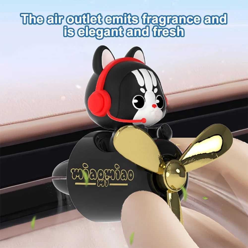 Cool Bear Car Air ener Teddy Bear Pilot Auto Interior Accessories Air Outlet Propeller Fragrance Bulldog Perfume DiffuserXJ241213