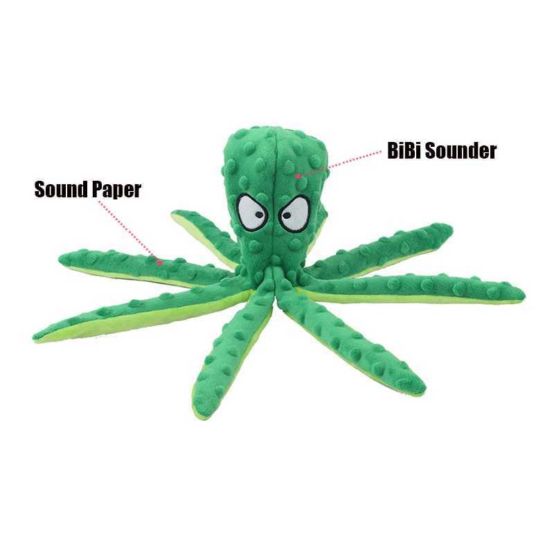 Pet Plush Toy Cat Dog Voice Octopus Shell Puzzle Toy Bite Resistant Interactive Pet Dog Teeth Cleaning Chew Toy Pet Supplies X241213