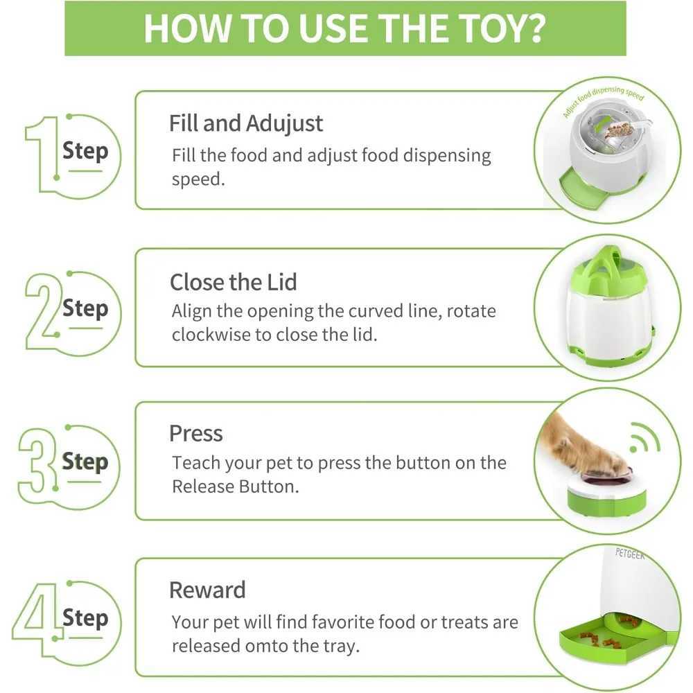 Automatic dog therapy dispenser with buttons dog button feeder dog puzzle toy and interactive dog toy X241213