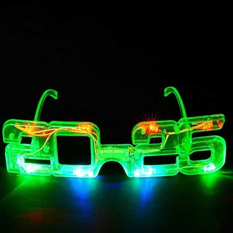 Sunglasses 1-20pcs LED 2025 Glasses Light Up Sunglass for Kids Adult Birthday Neon Wedding Thanksgivings Xmas New Year Glow Party Supplies H241213