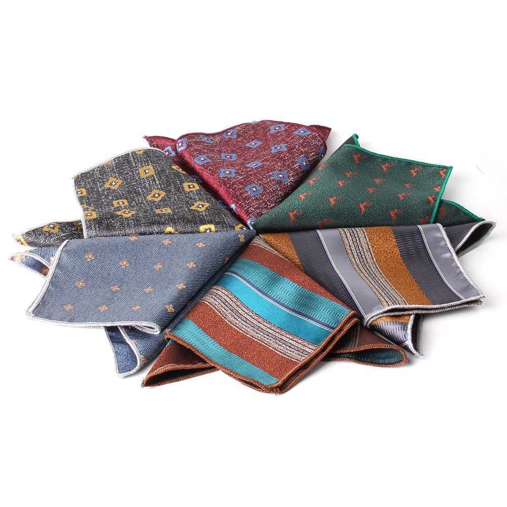 New Flower Pocket Square Mens Paisley Chest Towel Wedding Kerchie Mens Hanky Mens Handle Chief Striped Pocket Towel W241213
