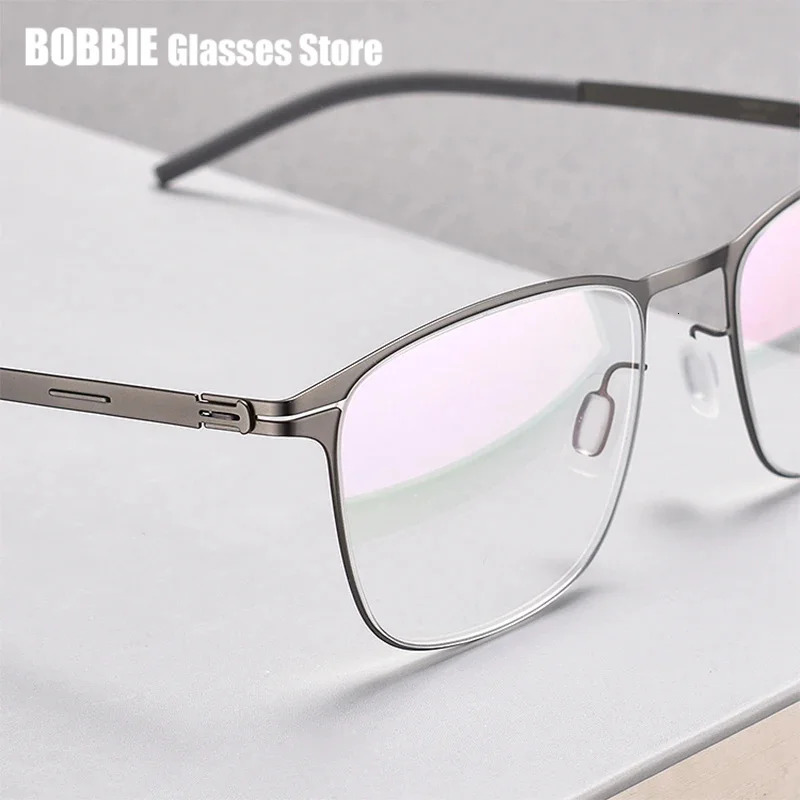 Eyewear Germany Screwless Ultra Light Square Glasses Frame Men Women Eyeglasses ner Business Style Fashion 241213