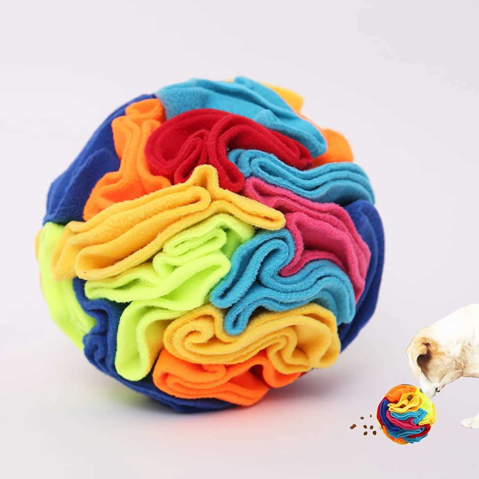 Dog sniffing ball puzzle toy increases intelligence slow glue feeder folds dog nose sniffing toy pet training game intelligent toy X2412131