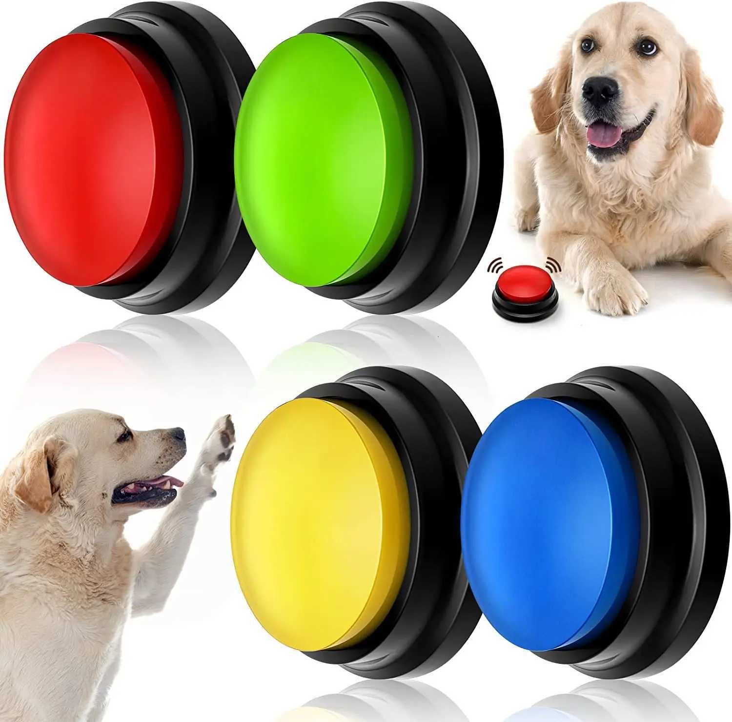 1 voice recording button pet toy dog button for communication pet training buzzer can record call button smart toy X241213
