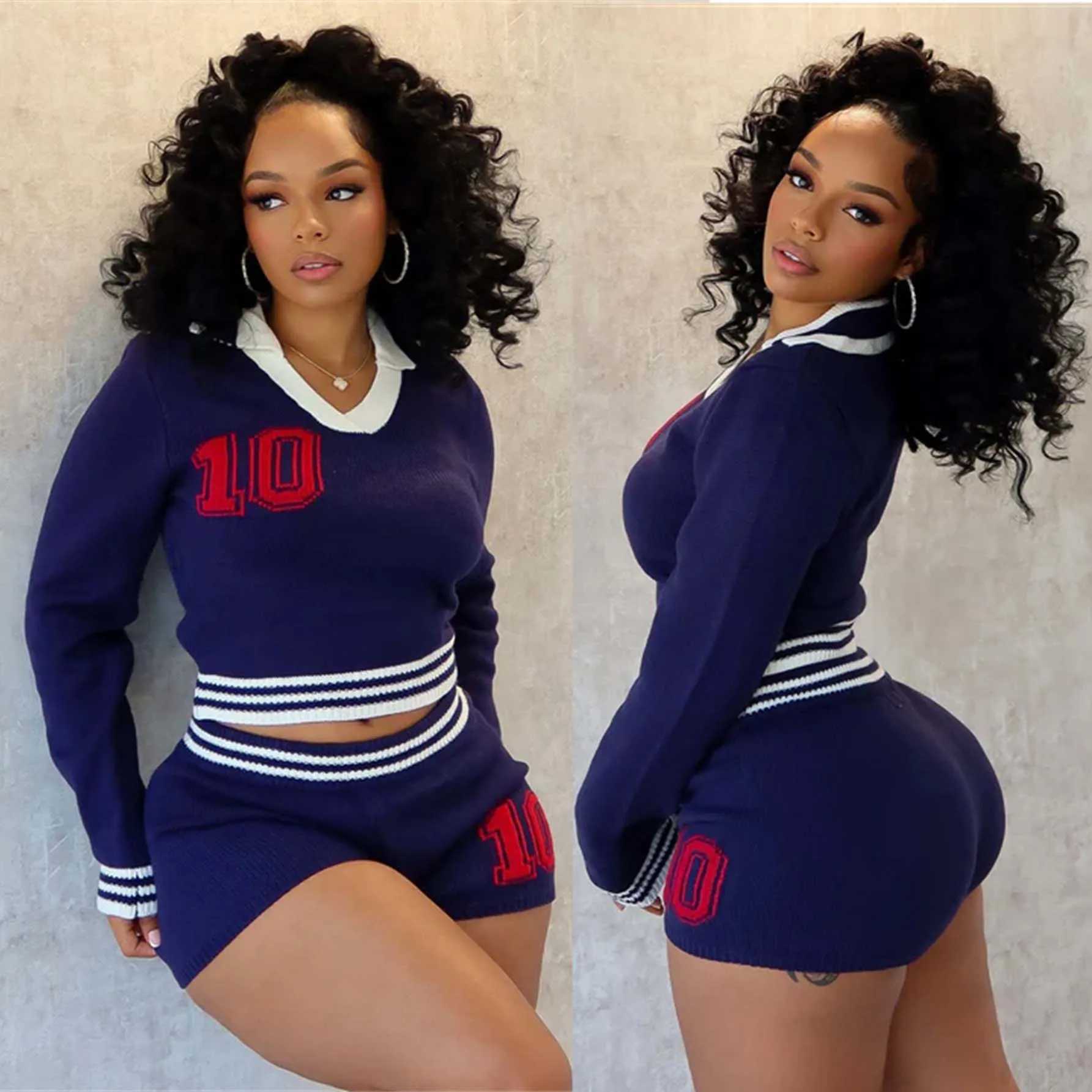 Women's Two Piece Pants Knitted Sweaters Sexy 2 Piece Pant Set Outfits Women Joggers 2024 Winter Fall Clothes Letter Elegant Crochet Knit Two Pie