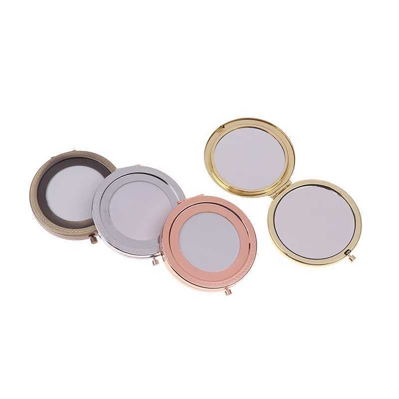 Foldable Vintage Makeup Mirror Mini Square Makeup Vanity Mirror Portable Hand Double-sided Compact Pocket Cosmetic MirrorXJ241213