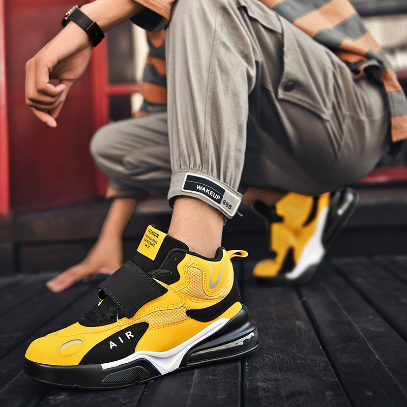 spring autumn black and white panda color men's high-top shock absorption designer sports size 37-45 non-slip shoes