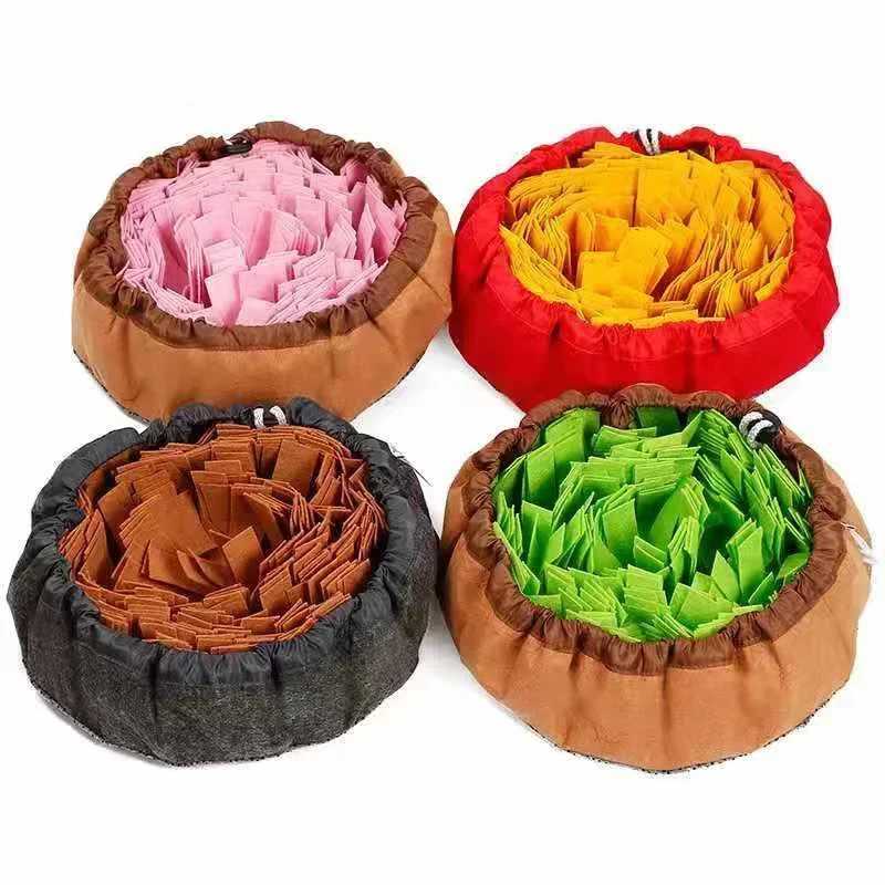 Training Toy Snuffle Smell Mat Sniffing Washable Dispenser Pad Nose Pet Food Toys Feeding Bowl Dog Carpet Slow Puzzle X241213