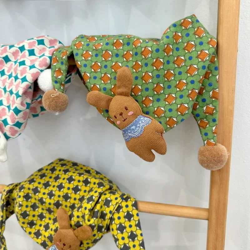 Scarves Wraps Newborn Baby Triangle Scarf Autumn Winter Toddler Shawl For Girls Boys Children Neckerchief Cute Cartoon Rabbit Kids Scarves H241213