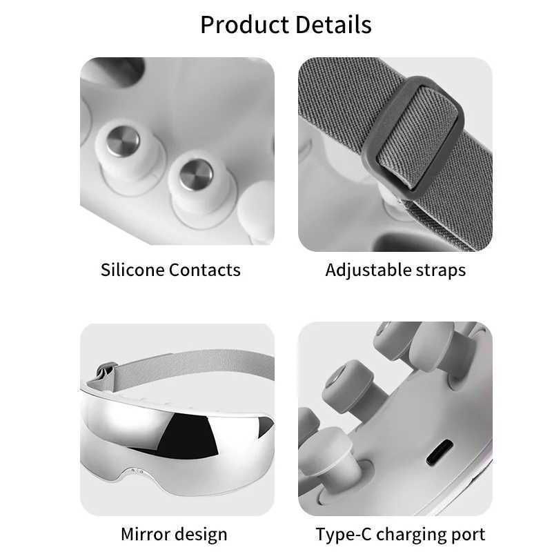 Eye Massager Acupoint Vibration Pulse Hot Compress Eye Care With Bluetooth Music Relieve Fatigue Visible Eye beauty instrument W241213