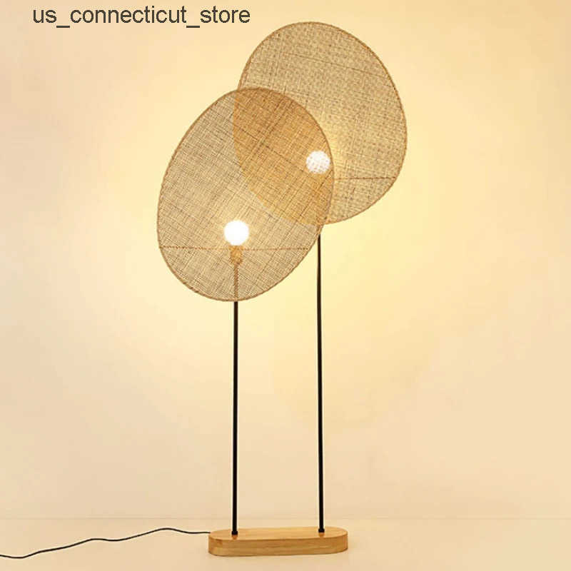Floor Lamps Rattan Weaving Floor Lamp Southeast Asian Style For Living Room Bedroom Office Hotel Standing Lighting Fixtures Wood E27 L240910