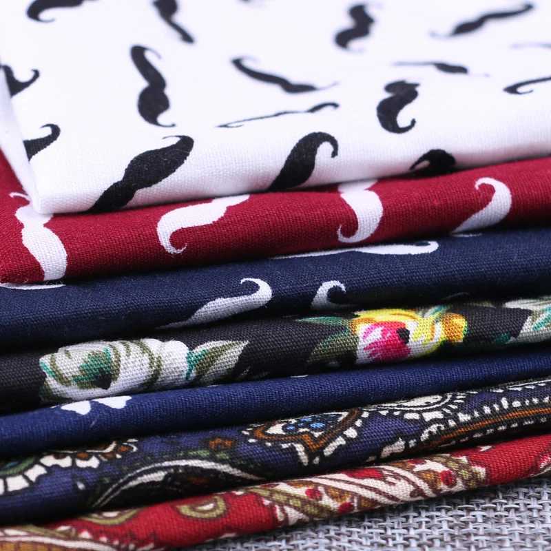 Fashion Cotton Pocket Square Flower Beard Paisley Print Handkerchief White Navy Square Towel Hanky Wedding Chest Tie Accessories W241213