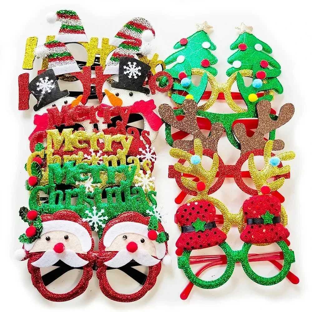 Sunglasses Christmas Glasses Plastic Decorative Kid Xmax Party Costume Accessory Photo Props Decoration decoracin hogar H241213F6XO