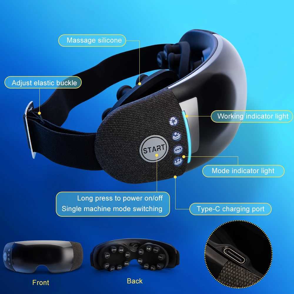 Electric eye massager vibration therapy point hot eye massager hot pressing eye care Acupoint massage relieves fatigue W241213