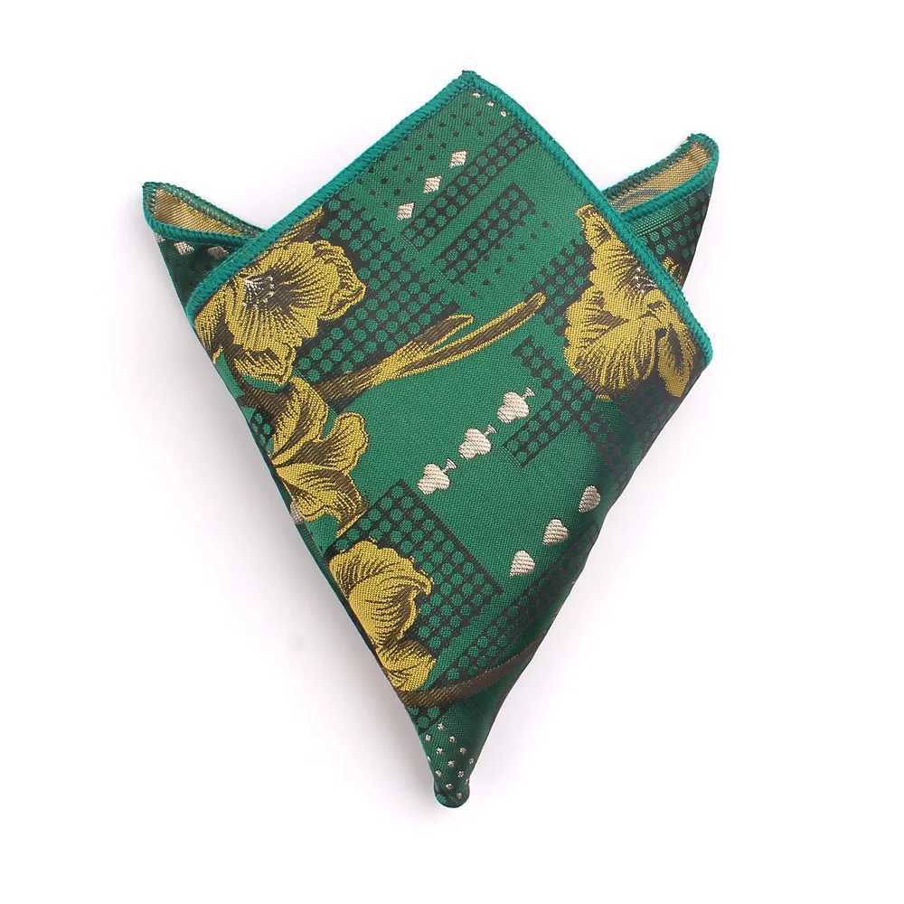 Fashion Floral Pocket Square For Men Women Cartoon Chest Towel Hanky Gentlemen Hankies Mens Handkerchief Jacquard Pocket Towel W241213