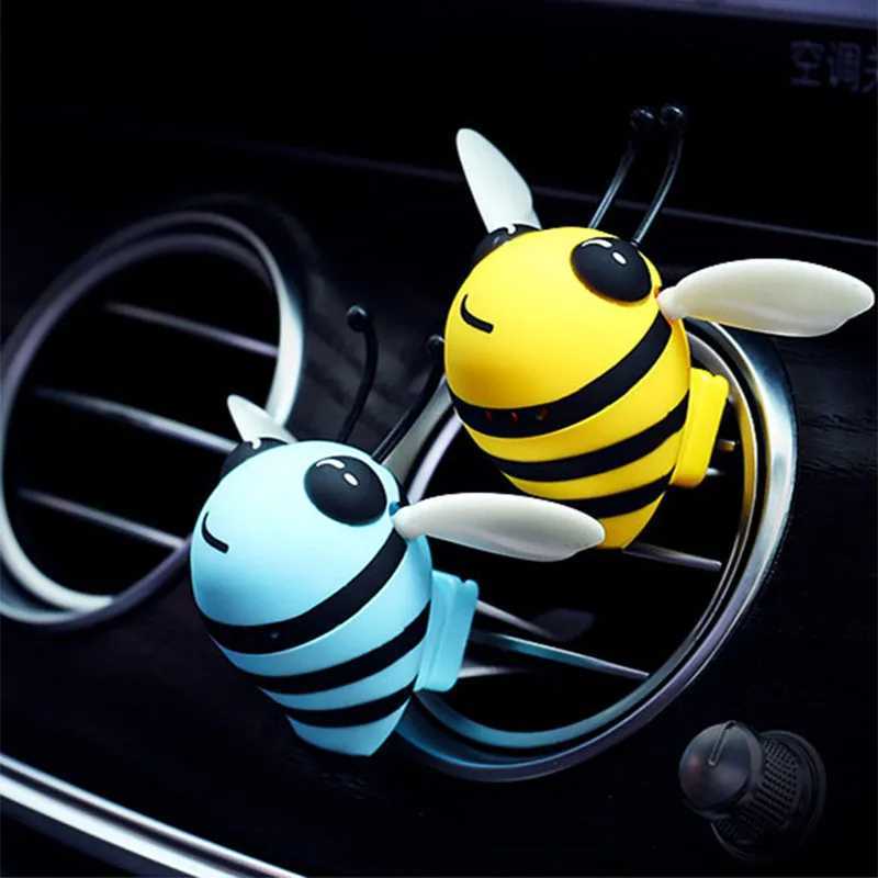 Car Air ener Cute Little Bee Auto Perfume Diffuser Air Vent Clip Styling Cartoon Bee Decoration Parfum Interior AccessoriesXJ241213