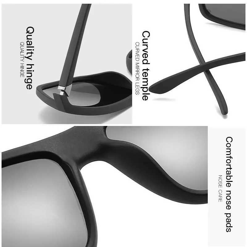 New Mens Polarized Sunglasses Anti-UV Color-changing Driving Sunglasses Luxury Brand Polarization Sun Glasses For MenX241213
