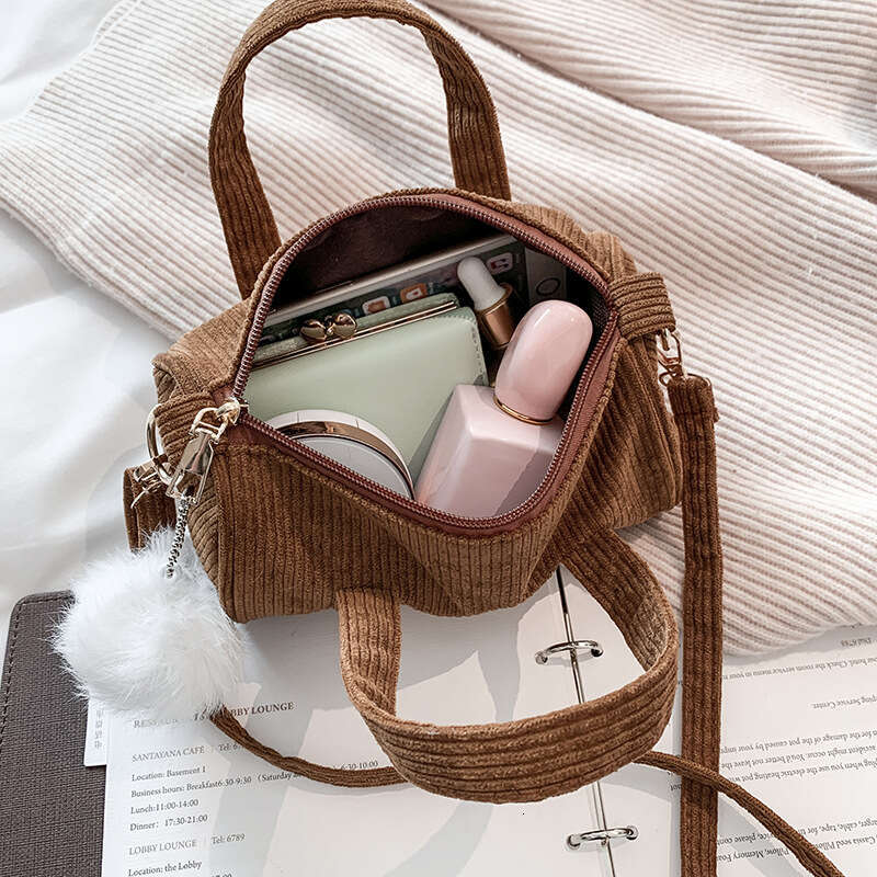 Women's Corduroy New Handbag Korean Version Simple Forest Pillow Crossbody Bag Wholesale Fashionable Quality Classic