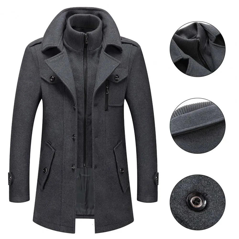 Men Winter Jackets Coat Outwear Streetwear All Match Casual Mid Length Warm Jacket Male Top Parka Chaquetas Hombre 241213