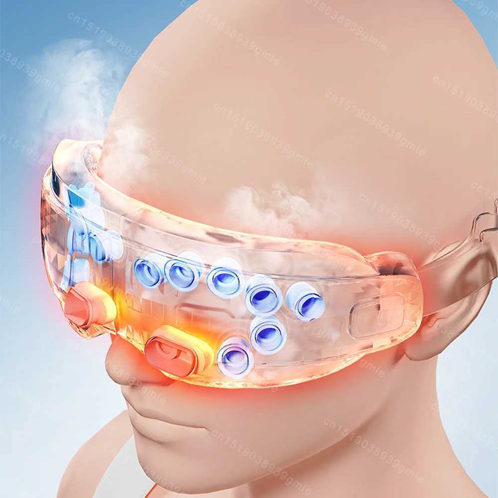 Hot compression steam eye massager relieves eye fatigue dryness atomization eye moisturizer vibration massage eye care equipment W241213