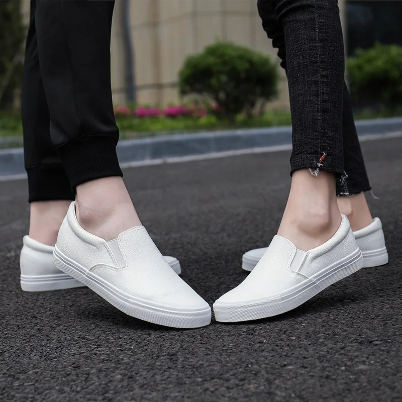 Summer casual mens shoe set mens shoes fashion version shallow mouth white shoes 2024 skateboard shoes 241213