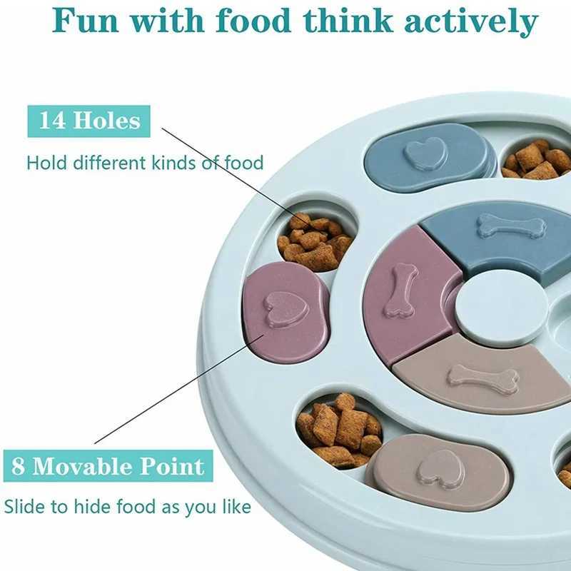 Dog Puzzle Slow Feeding Toy Puppy Treatment Dispenser Slow Feeding Bowl Dog Training Toy Dog Brain Game and Anti Slip Improvement IQ Toy X241213