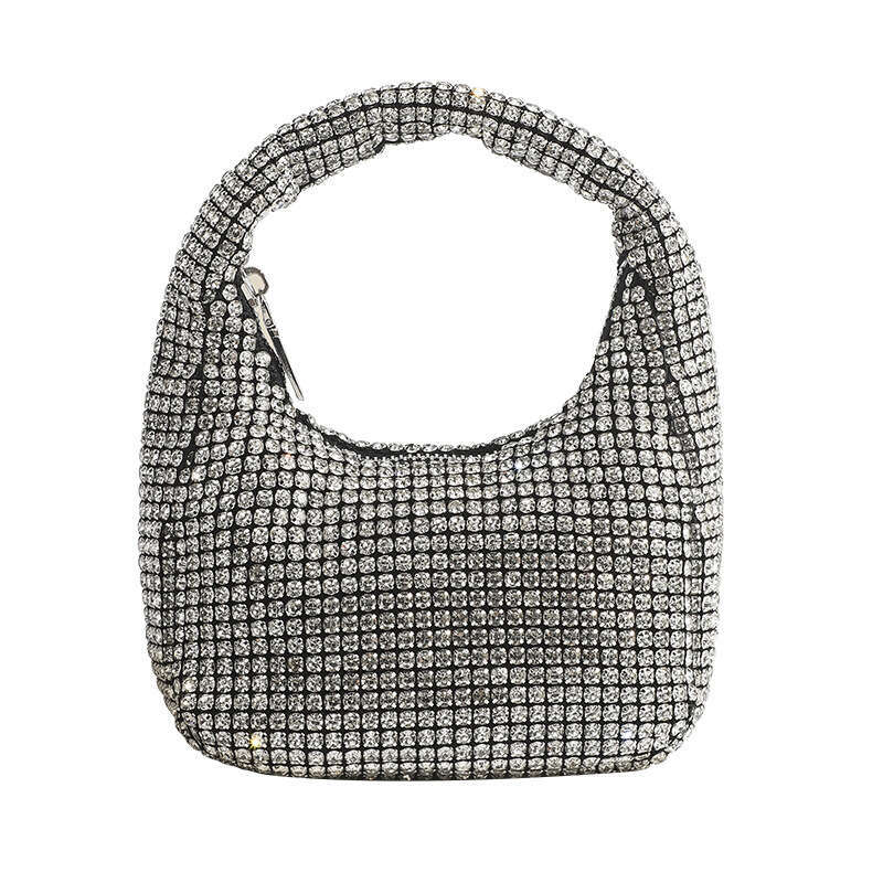 2024 New Product King Full Women's Bucket Dinner Water Diamond Chain Handheld Crossbody Bag