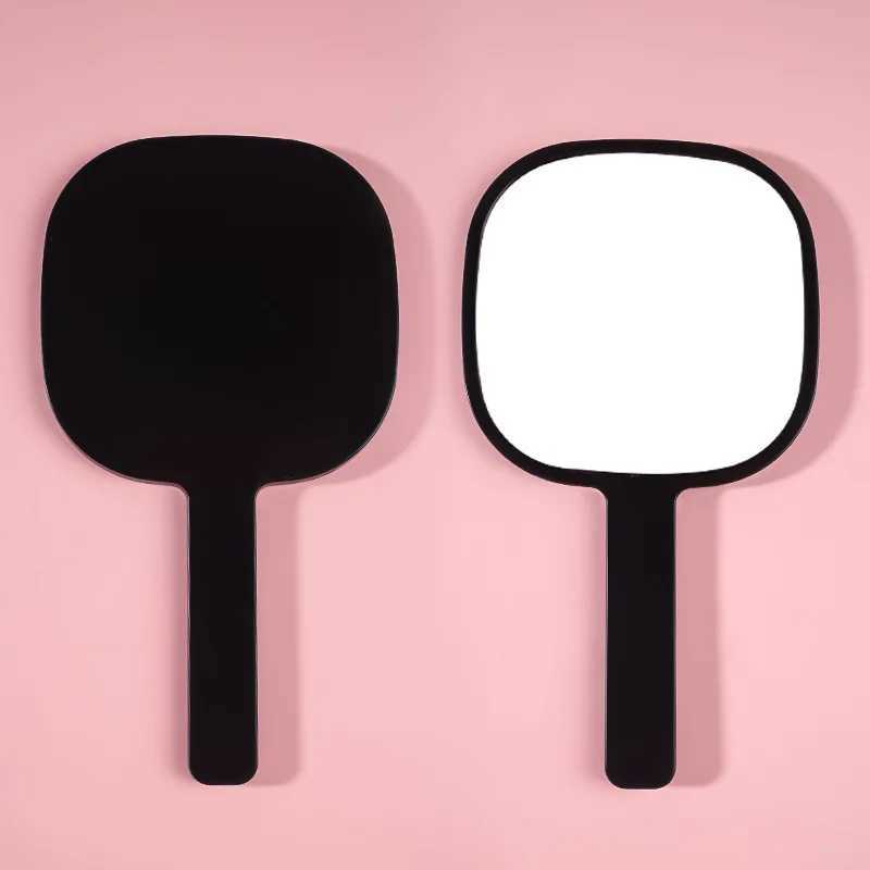 1Pc Makeup Mirror With Handle 3 Colors Plastic Portable Handheld Mirror For Women Girls Travel AccessoriesXJ241213