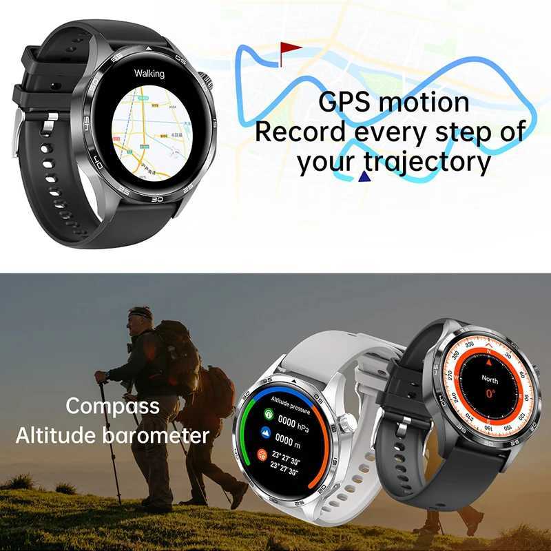 GT5 PRO Smart Watch Men Watch 5 Pro AMOLED HD Screen BT Call GPS Trajectory NFC Heart Rate Compass SmartWatches New T241213