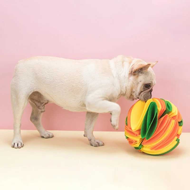 Dog Sniffing Ball Foldable Food Dispenser Stress Relief Slow Feeder Increase Puppy IQ Training Intelligence Pet Puzzle Games X241213