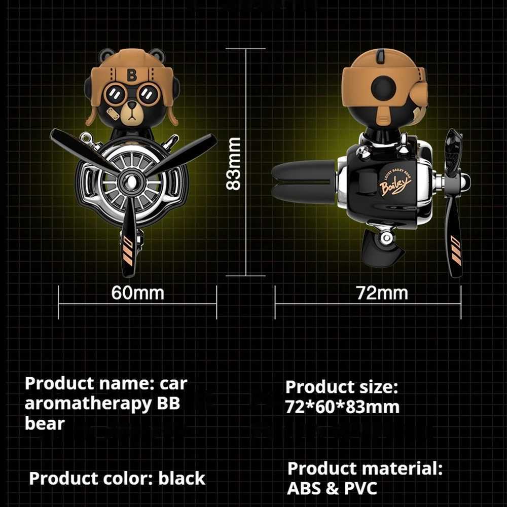 Car Air ener Cartoon Pilot Rotating Propeller Outlet Fragrance Magnetic Auto Accessories Interior Perfume DiffusXJ241213